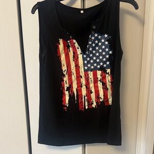 American flag tank top